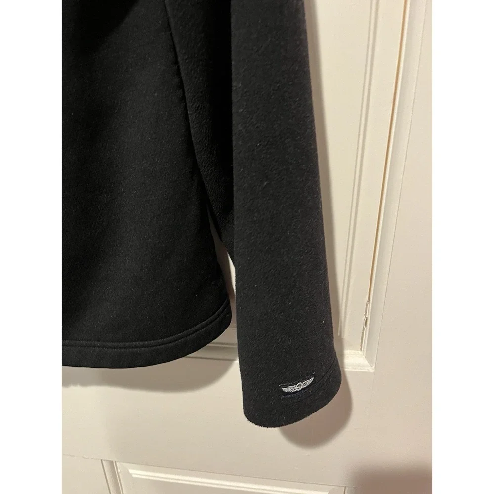 Straight Down Black Jacket & Vest Women's Small Fleece With Zip Off Sleeves Golf